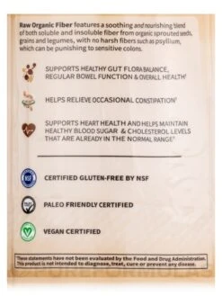 Raw Organic Fiber Powder - 9 Oz (268 Grams) -Garden Of Life Shop images 677