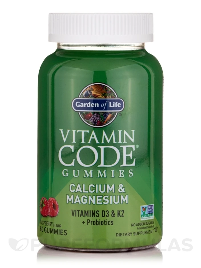 Vitamin Code® Calcium & Magnesium, Raspberry Flavor - 60 Gummies 1 Vitamin Code® Calcium & Magnesium, Raspberry Flavor - 60 Gummies