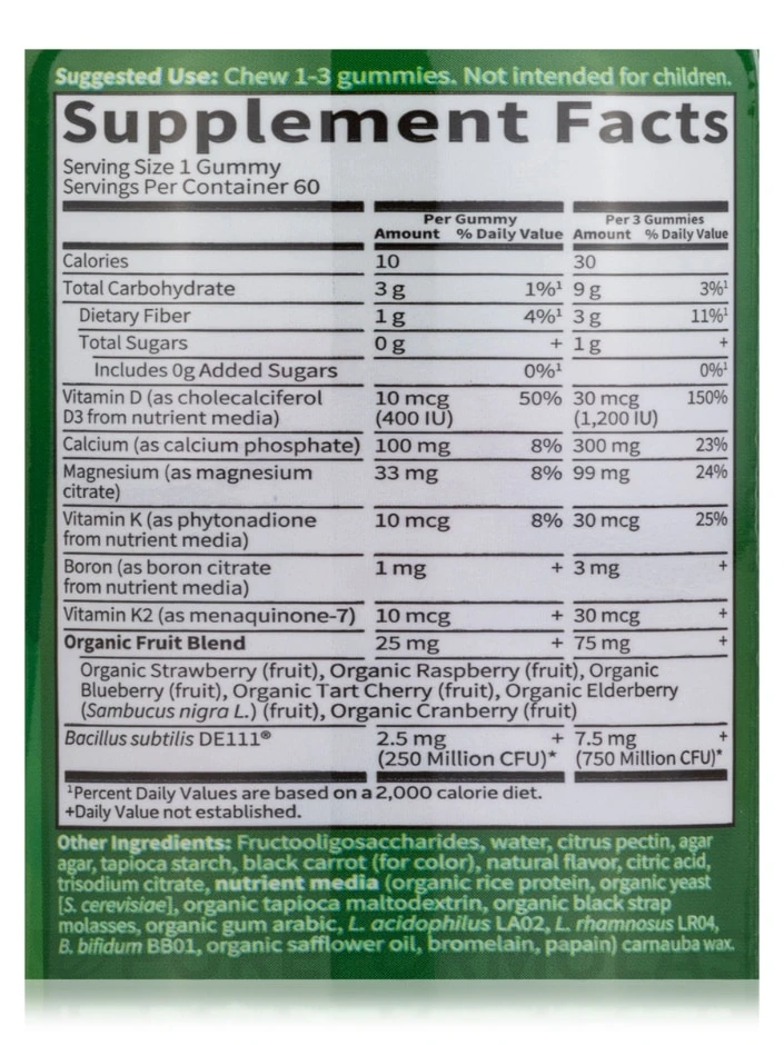 Vitamin Code® Calcium & Magnesium, Raspberry Flavor - 60 Gummies 4 Vitamin Code® Calcium & Magnesium, Raspberry Flavor - 60 Gummies - Image 4