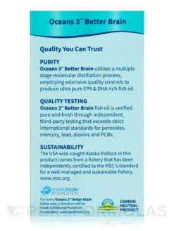 Oceans 3™ - Better Brain - 90 Softgels 16 Oceans 3™ - Better Brain - 90 Softgels -Garden Of Life Shop images 70