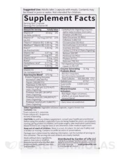 Raw Enzymes™ Men 50 & Wiser - 90 Vegetarian Capsules -Garden Of Life Shop images 85