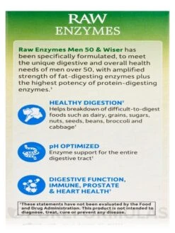 Raw Enzymes™ Men 50 & Wiser - 90 Vegetarian Capsules -Garden Of Life Shop images 90
