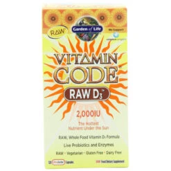 Garden Of Life Vitamin Code RAW D3, 120 Capsules
