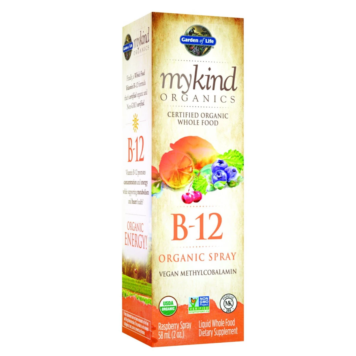 Garden Of Life Mykind Organics Organic B-12 Spray, 2oz Spray 1 Garden Of Life Mykind Organics Organic B-12 Spray, 2oz Spray