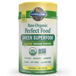 Garden Of Life Vegan Green Superfood Powder - Raw Organic Perfect Whole Food Dietary Supplement, Original, 7.4oz (209g) Powder
