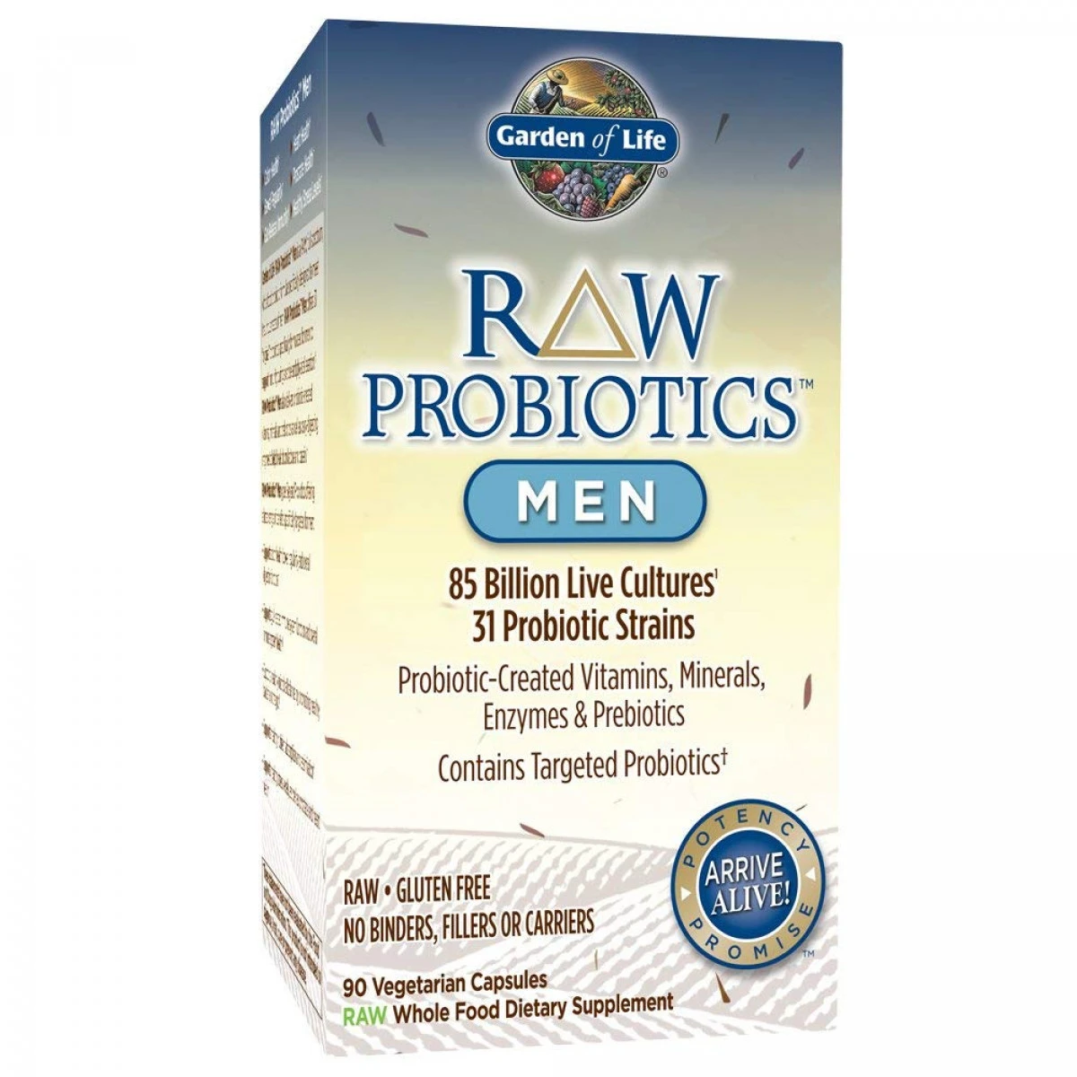 Garden Of Life - RAW Probiotics Men - Acidophilus And Bifidobacteria Probiotic-Created Vitamins, Minerals, Enzymes And Prebiotics - Gluten And Soy-Free, Non-GMO - 90 Vegetarian Capsules 1 Garden Of Life - RAW Probiotics Men - Acidophilus And Bifidobacteria Probiotic-Created Vitamins, Minerals, Enzymes And Prebiotics - Gluten And Soy-Free, Non-GMO - 90 Vegetarian Capsules