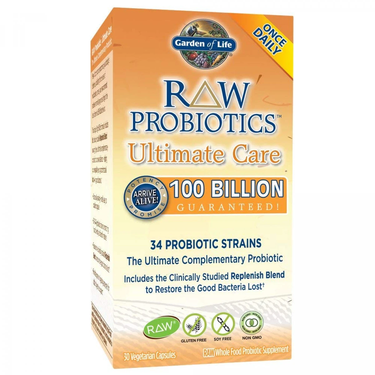 Garden Of Life - RAW Probiotics Ultimate Care - Acidophilus And Bifidobacteria Live Culture Probiotic - Gluten, Soy, And GMO-Free - 30 Vegetarian Capsules (Shipped Cold) 1 Garden Of Life - RAW Probiotics Ultimate Care - Acidophilus And Bifidobacteria Live Culture Probiotic - Gluten, Soy, And GMO-Free - 30 Vegetarian Capsules (Shipped Cold)