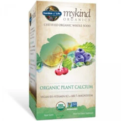 Garden Of Life Mykind Organic Plant Calcium - Vegan Whole Food Supplement With D3 And K2, Gluten Free, 180 Tablets