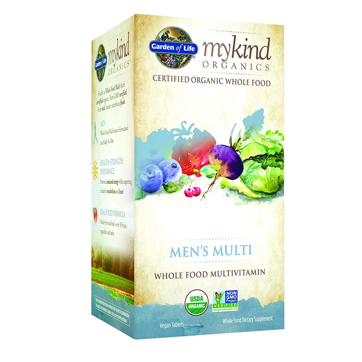 Garden Of Life Multivitamin For Men - Mykind Organic Men's Whole Food Vitamin Supplement, Vegan, 120 Tablets 1 Garden Of Life Multivitamin For Men - Mykind Organic Men's Whole Food Vitamin Supplement, Vegan, 120 Tablets
