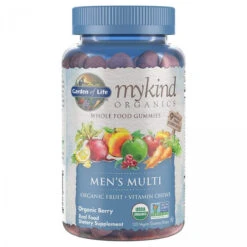 Garden Of Life - Mykind Organics Men's Gummy Vitamins - Berry - Certified Organic, Non-GMO, Vegan, Kosher Complete Multi - Methyl B12, C And D3 - Gluten, Soy And Dairy Free - 120 Real Fruit Chew Gummies