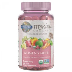 Garden Of Life - Mykind Organics Women's Gummy Vitamins - Berry - Certified Organic, Non-GMO, Vegan, Kosher Complete Multi - Methyl B12, C And D3 - Gluten, Soy And Dairy Free - 120 Real Fruit Gummies