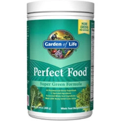 Garden Of Life Perfect Food Super Green Formula, 30 Servings, 45 Superfoods, Greens, Fruit And Veggie Juice Superfood Powder Supplement, Organic Spirulina Digestion And Immune Health *Packaging May Vary*