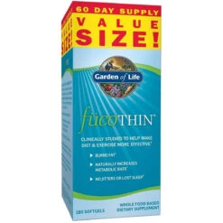 Garden Of Life Fucoxanthin Supplements - FucoThin Diet Pill For Weight Loss, 180 Softgels