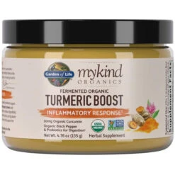 Garden Of Life Mykind Organics Turmeric Boost Inflammatory Response 4.76oz (135g) Powder - 500mg Curcumin (95% Curcuminoids) And Probiotics, Organic Non-GMO Vegan And Gluten Free Herbal Supplements